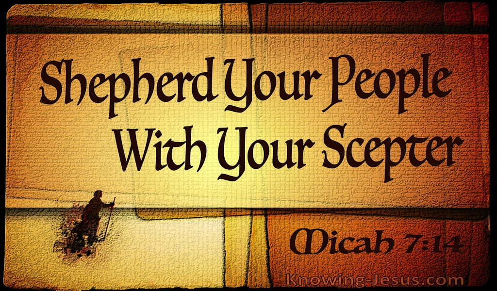 Micah 7:14 Shepherd Your People (beige)